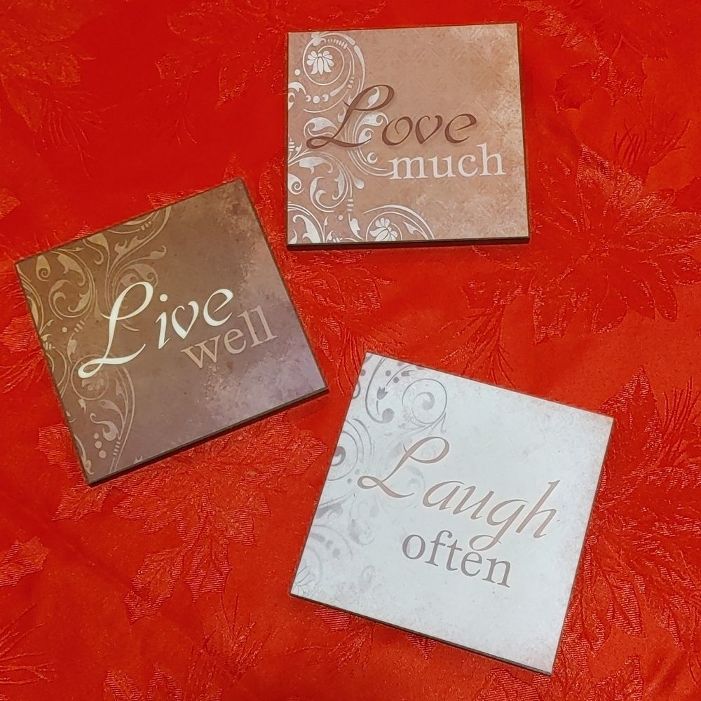🍀3 for 25🍀Live Love Laugh wall hangings